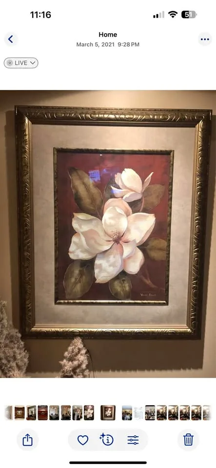Framed flower rint