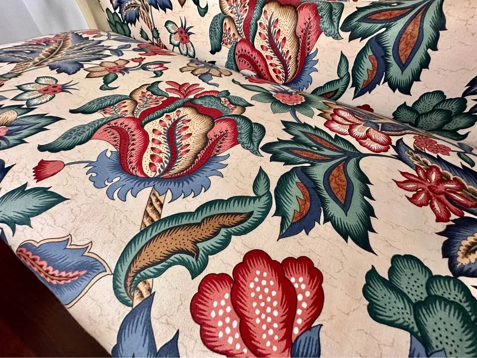 Victorian Hollywood Regency Style Settee with Custom Upholstery image indicator(7)