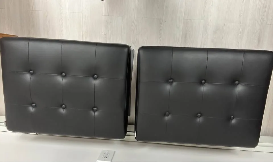 Lifestyle Solutions Faux Wide Leather Ottomans, Set of 2 image indicator(2)