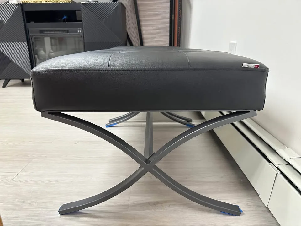 Lifestyle Solutions Faux Wide Leather Ottomans, Set of 2 image indicator(3)