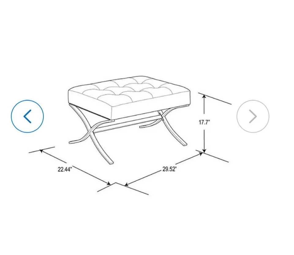 Lifestyle Solutions Faux Wide Leather Ottomans, Set of 2 image indicator(5)
