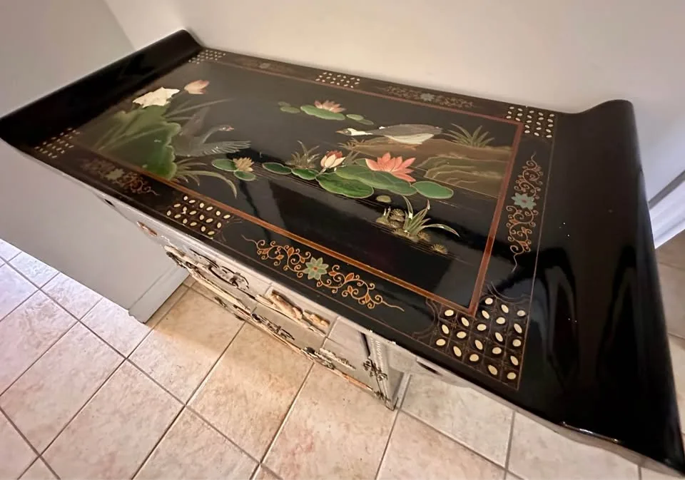 Rare Vintage Chinese Ming Lacquered Alter Cabinet image indicator(3)