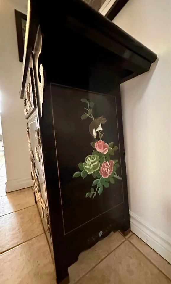 Rare Vintage Chinese Ming Lacquered Alter Cabinet image indicator(6)