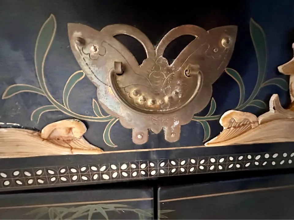 Rare Vintage Chinese Ming Lacquered Alter Cabinet image indicator(8)