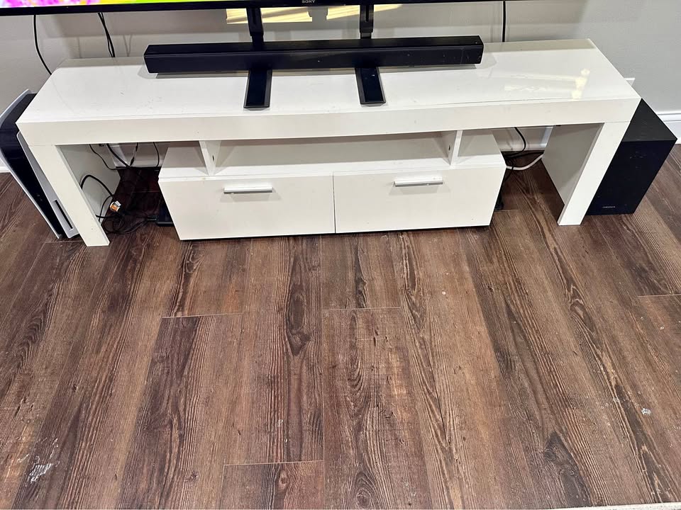 White TV stand Only