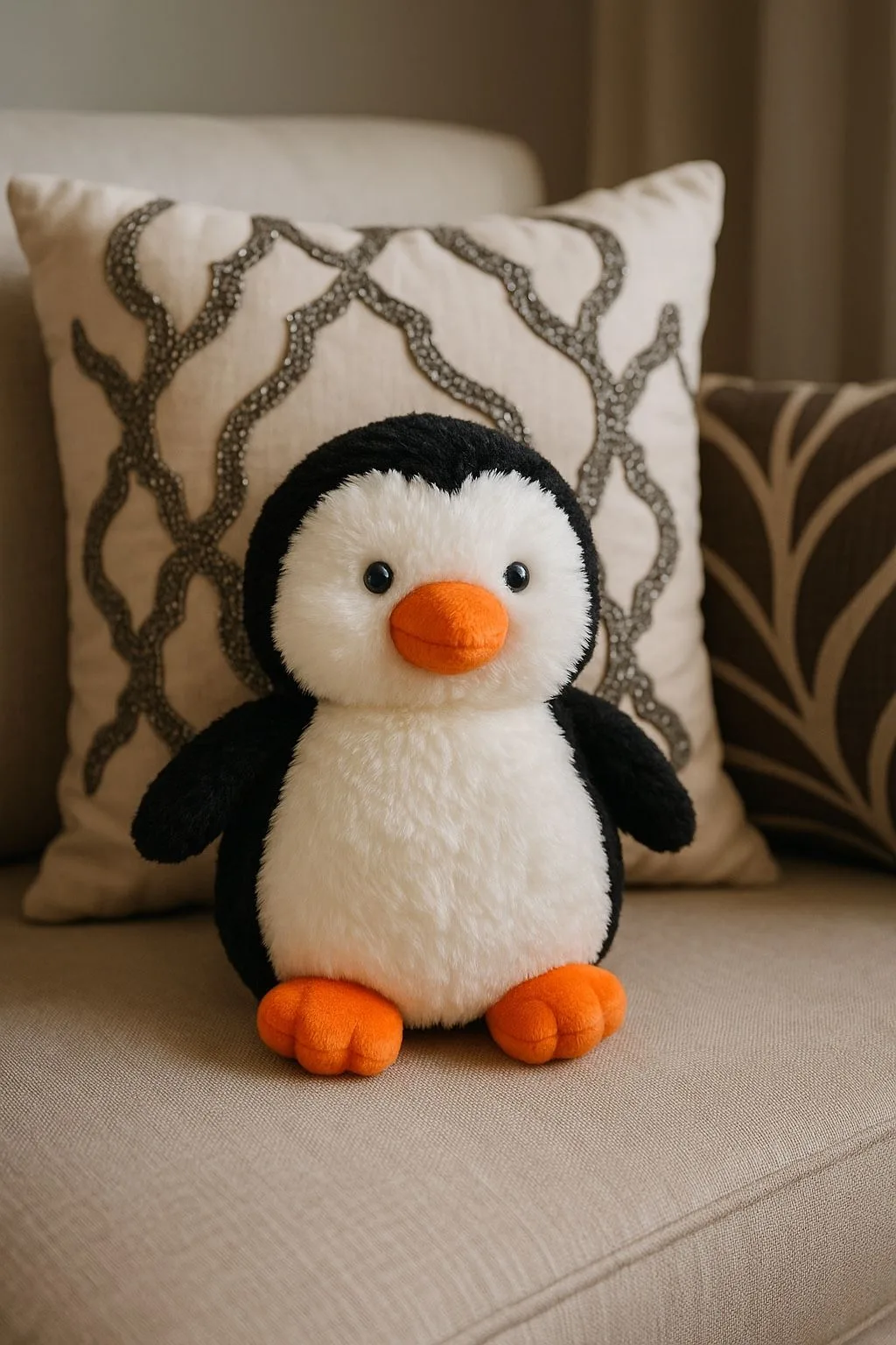 Cute Plush Penguin Stuffed Animal – Soft, Fluffy, 8.5 in Penguin image indicator(2)
