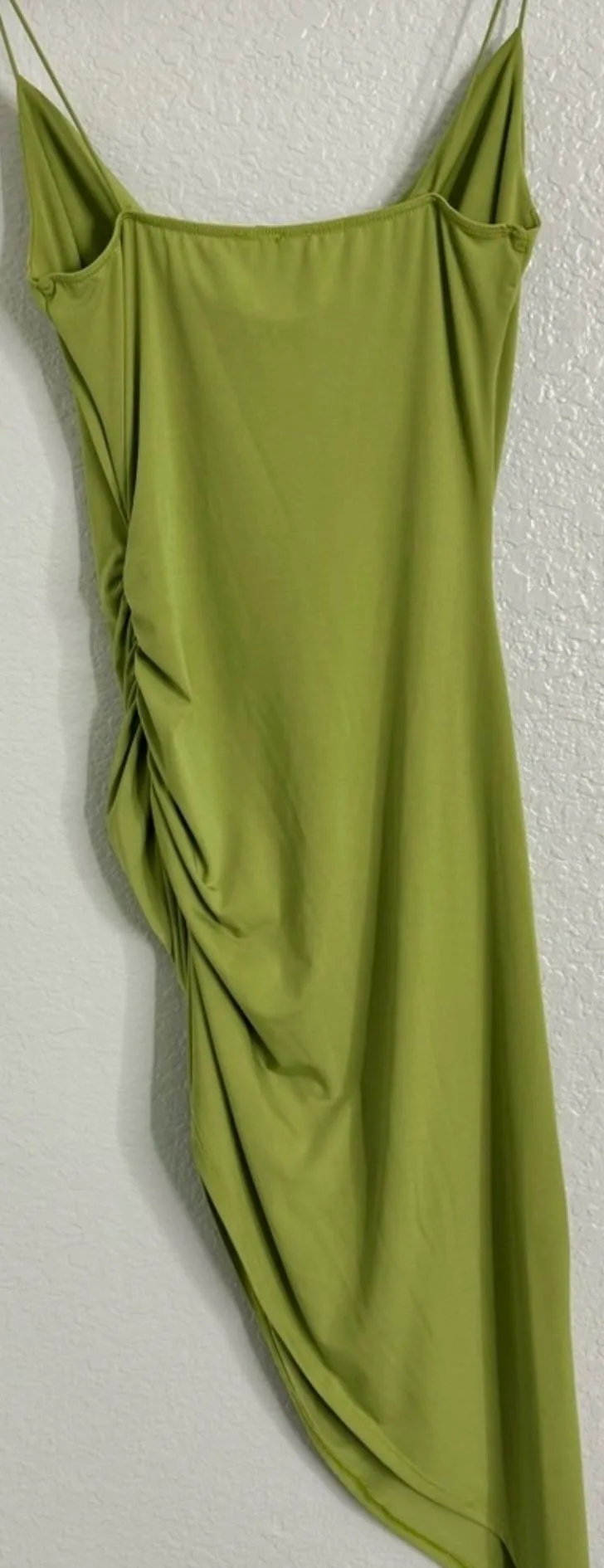 Windsor Green Draped Cowl Neck Ruched Dress – Small image indicator(2)