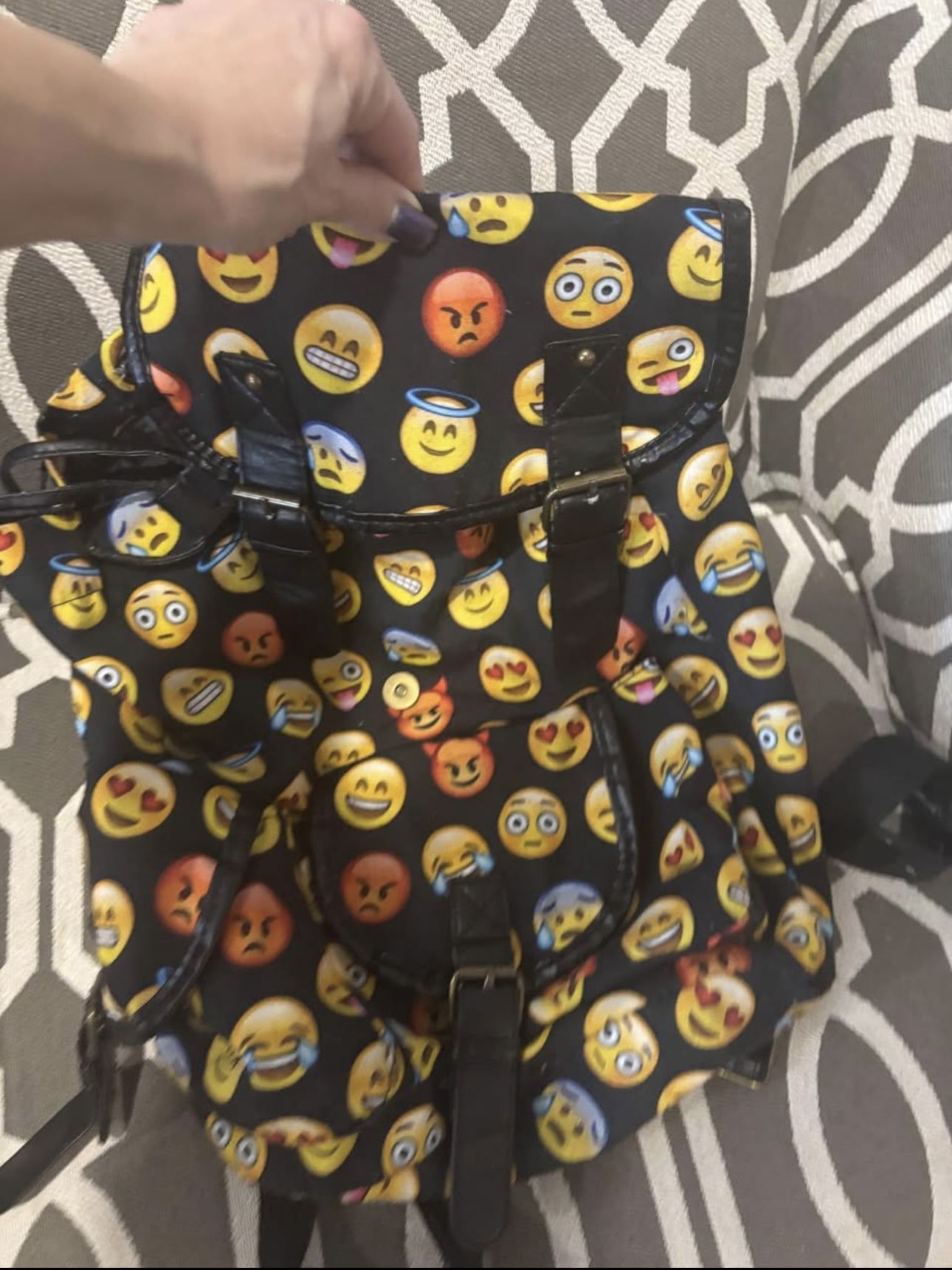 Emoji Print Backpack - photo 3
