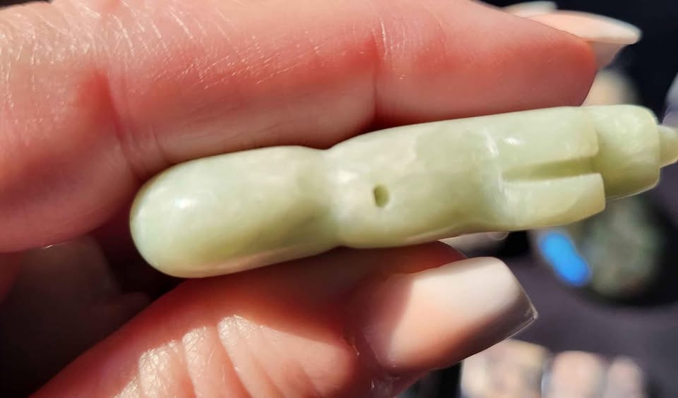 Jade Zuni Bear Beads - 3 available - photo 2