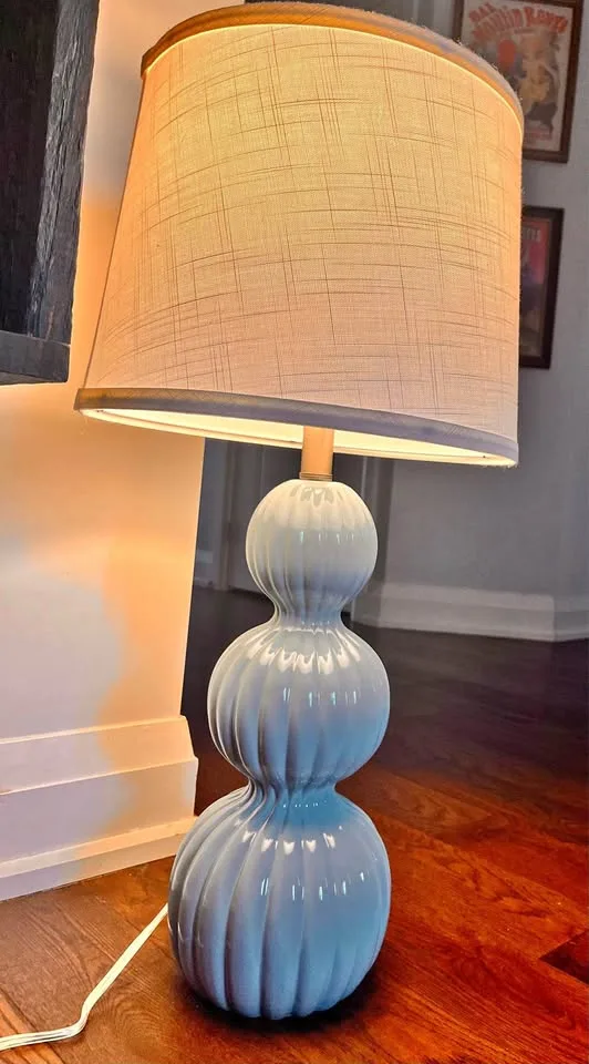 Tall Baby Blue Statement Wayfair Lamp