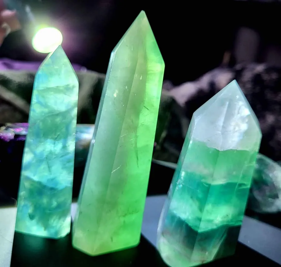 Crystals - Fluorite Towers - Many Colors image indicator(2)