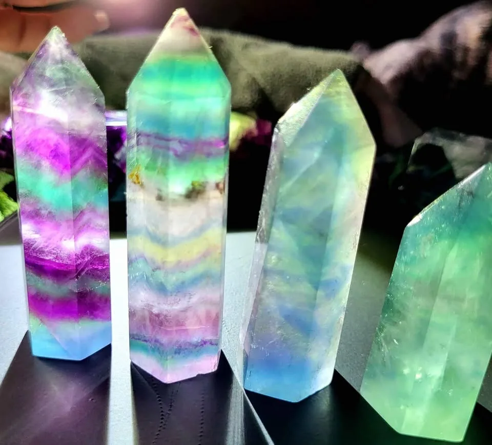 Crystals - Fluorite Towers - Many Colors image indicator(3)