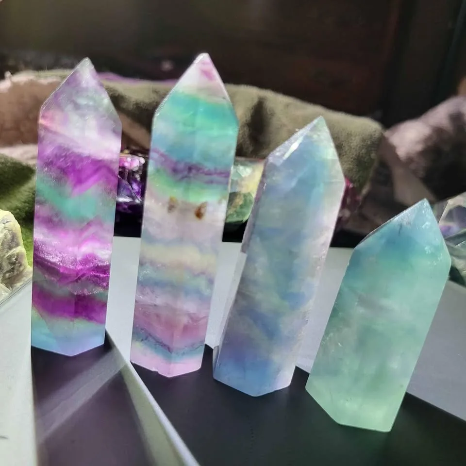 Crystals - Fluorite Towers - Many Colors image indicator(5)