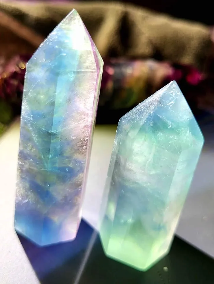 Crystals - Fluorite Towers - Many Colors image indicator(6)