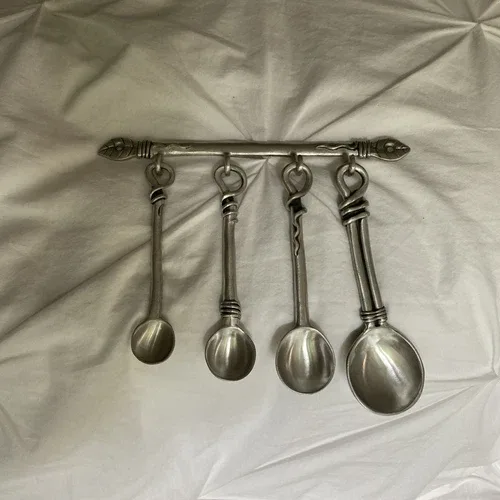 Pewter Measuring Spoons With Hanger