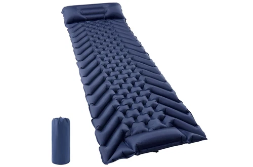 Inflatable Sleeping Pad with Built-in Foot Pump, Light