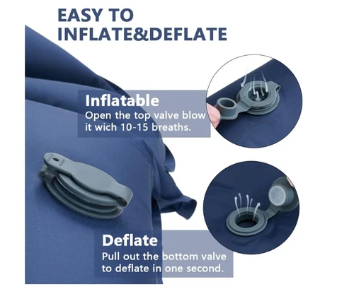 Inflatable Sleeping Pad with Built-in Foot Pump, Light - photo 2