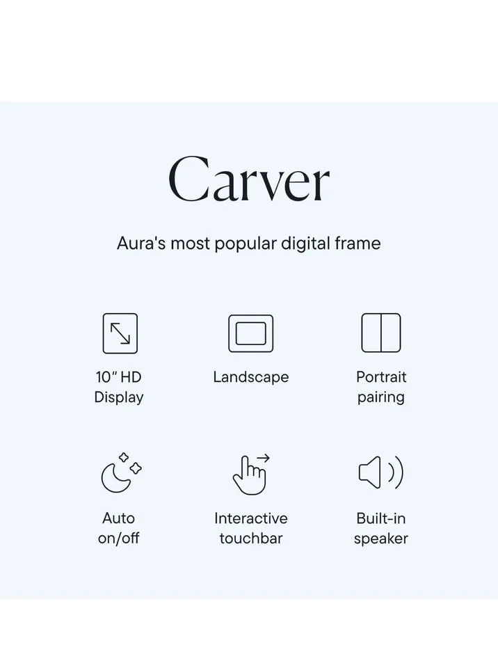 Aura Carver 10.1" WiFi Digital Picture Frame image indicator(2)