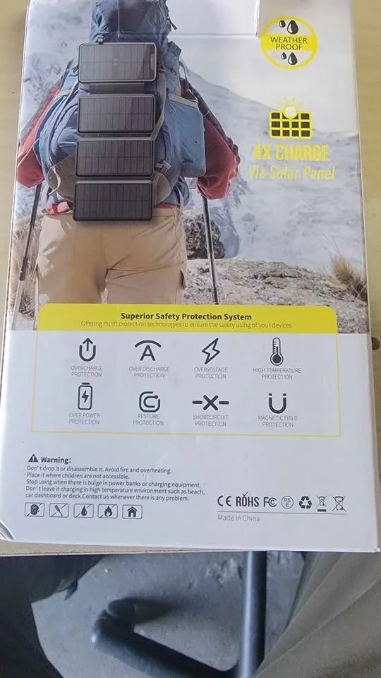 Solar power bank (wireless) 38000mah firm image indicator(2)