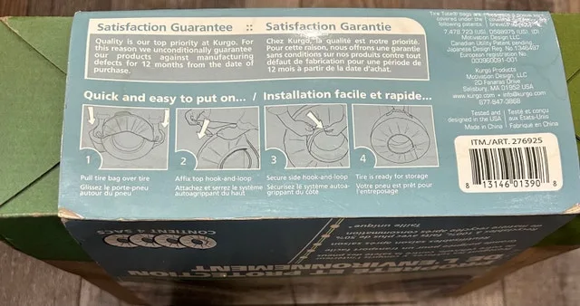 Kurgo Eco Tire Totes, Spare Tire Cover, Portable Wheel Bags image indicator(7)