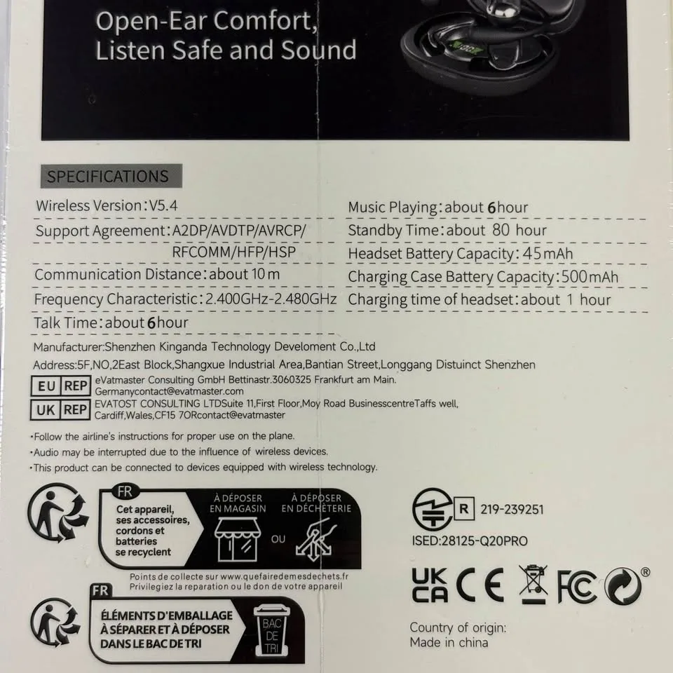 AI translation bluetooth open-ear headphones - NEW image indicator(2)