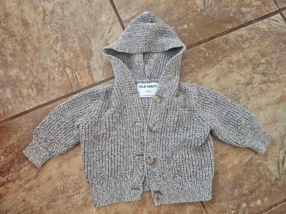 Sweater Hoodie Cardigan 6-12m
