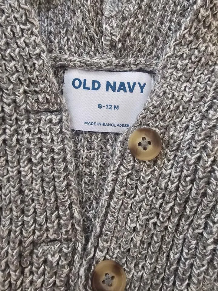 Sweater Hoodie Cardigan 6-12m image indicator(2)