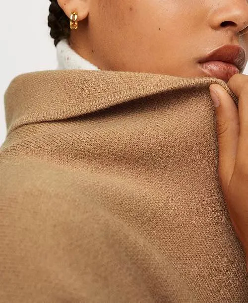 Mango Basics Oversized Tan Knit Cardigan/Coat size M to XL image indicator(4)