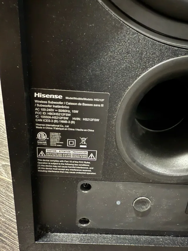 Hisense Soundbar image indicator(5)