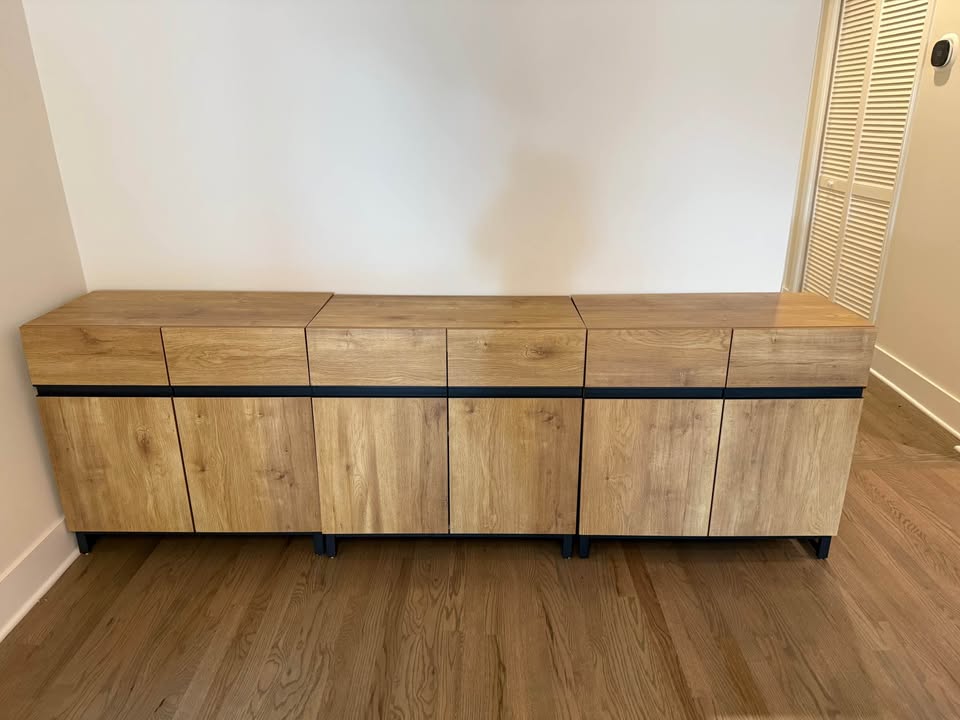 Two Piece Side table, cabinet