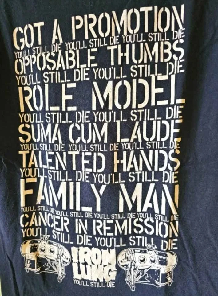 Iron Lung powerviolence band merch tee shirt men's unisex tshirt image indicator(2)