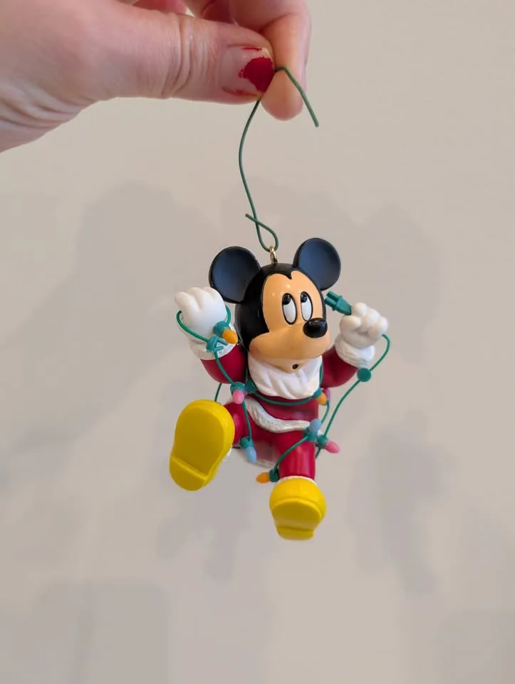 2 Vintage Disney MICKEY Christmas Ornaments image indicator(2)
