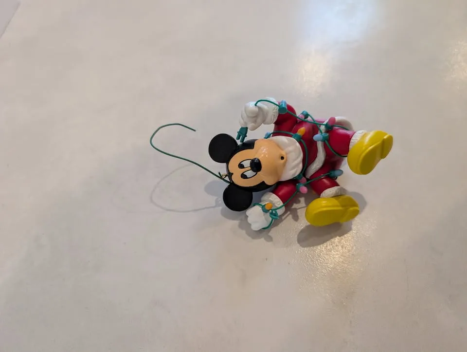 2 Vintage Disney MICKEY Christmas Ornaments image indicator(3)