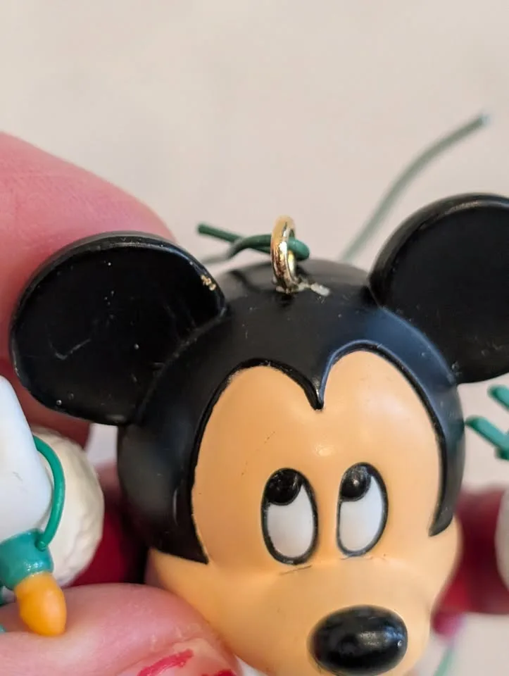 2 Vintage Disney MICKEY Christmas Ornaments image indicator(5)