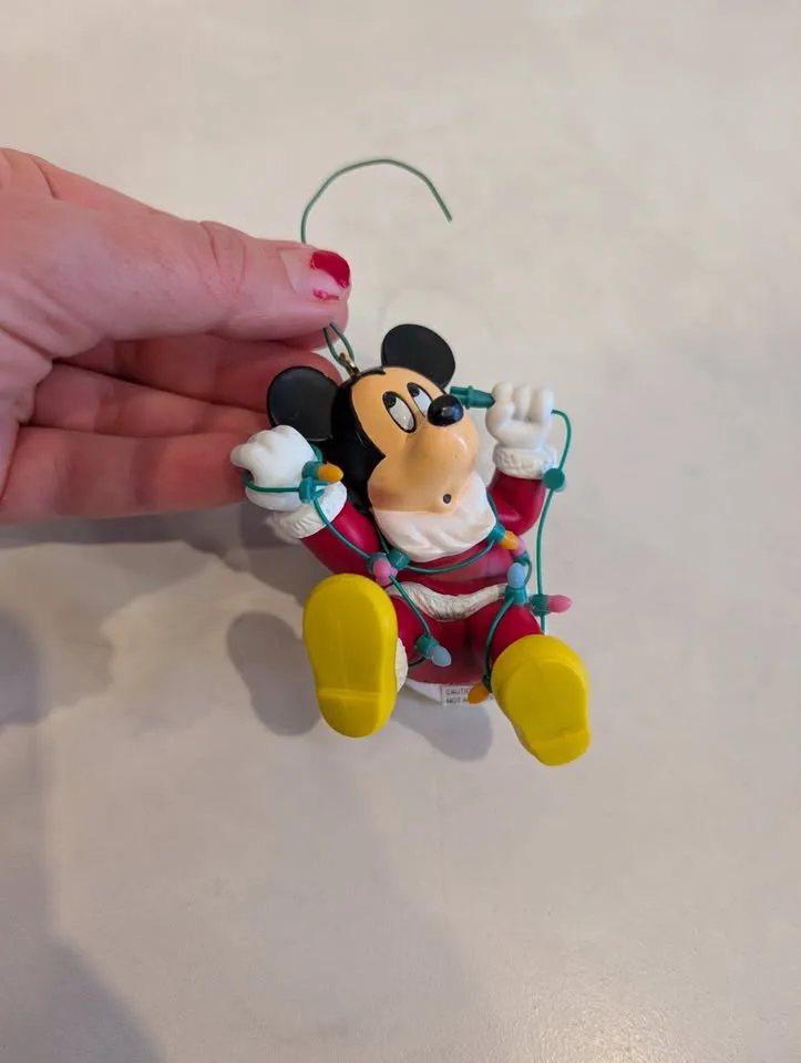 2 Vintage Disney MICKEY Christmas Ornaments image indicator(7)