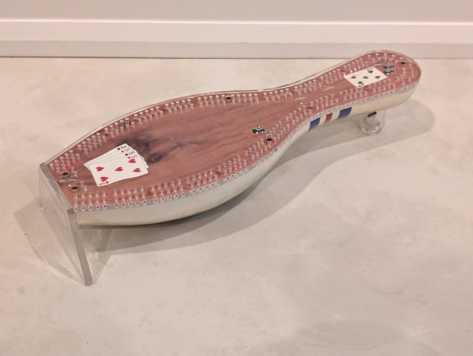 Unique Bowling Pin Cribbage Board