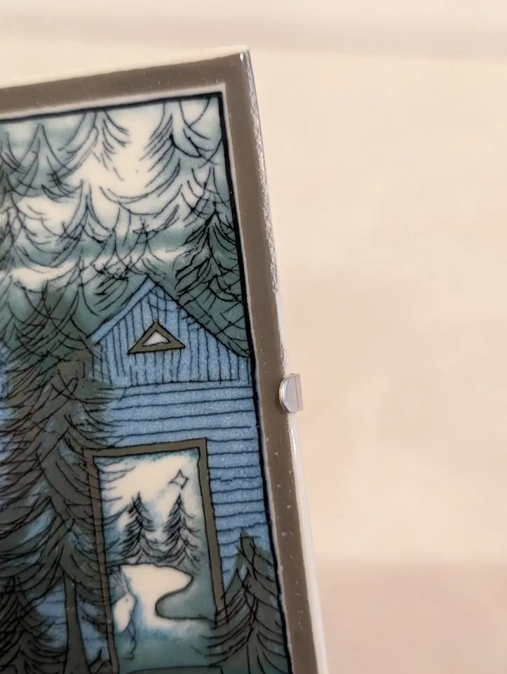 Vintage Arabia Finland "Blue House of Happiness" Tile image indicator(3)