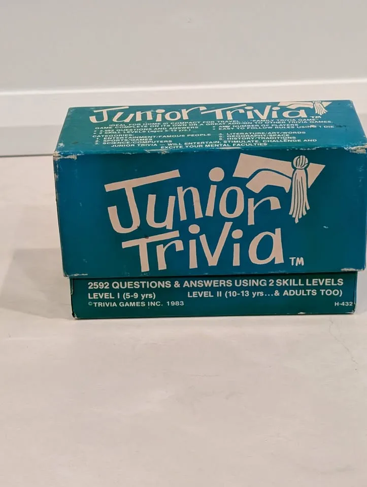 Vintage 1983 Junior Trivia Card Game image indicator(2)