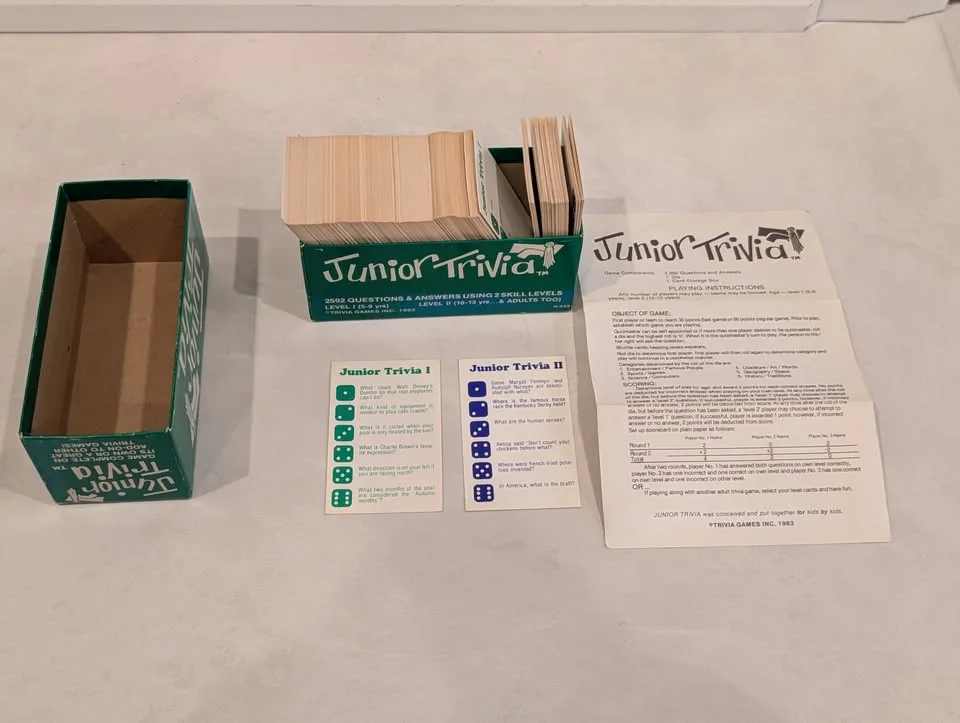 Vintage 1983 Junior Trivia Card Game image indicator(5)