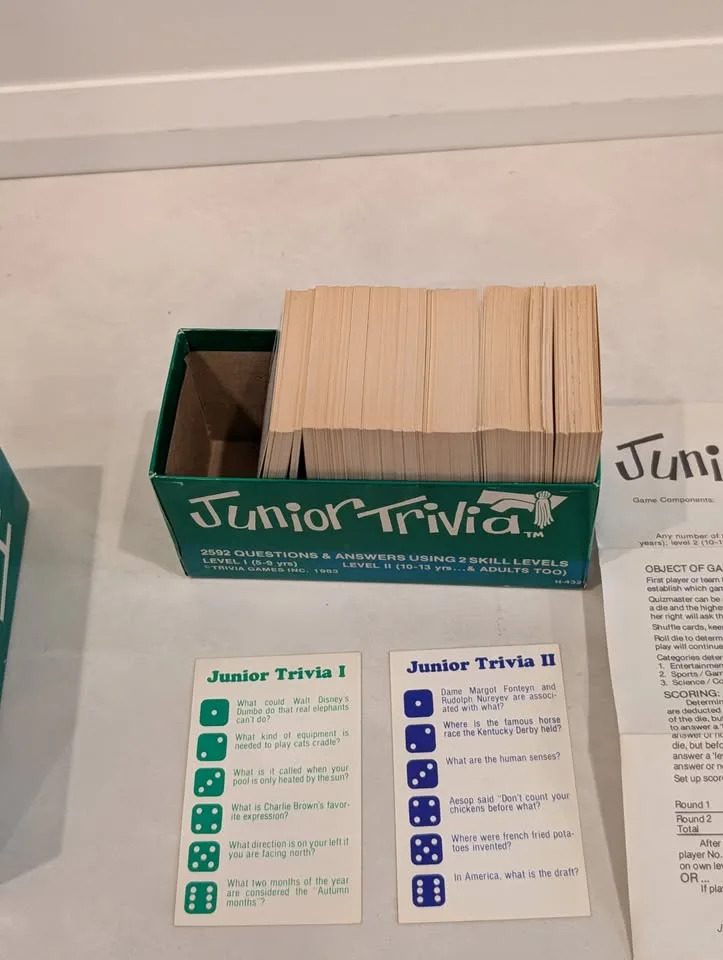 Vintage 1983 Junior Trivia Card Game image indicator(7)