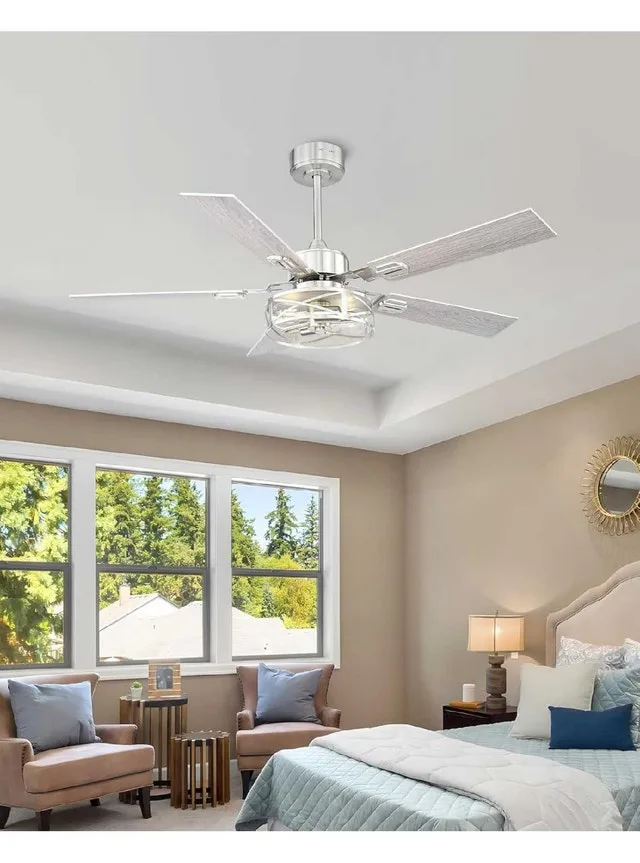 YOUKAIN 48" Farmhouse Ceiling Fan with Ligh image indicator(2)