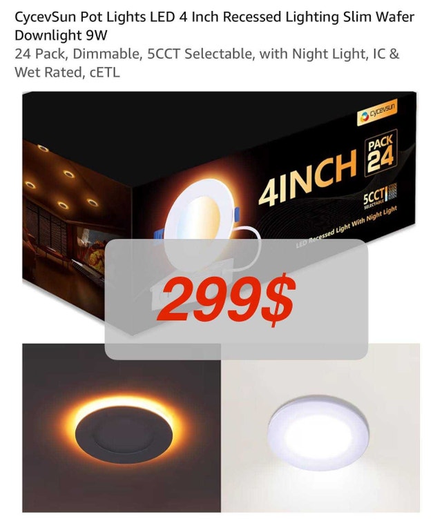 CycevSun 4-Inch LED Recessed Downlight 24 piece