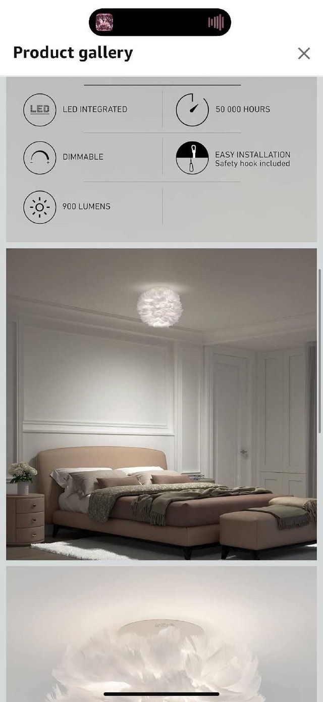 Artika Plume 12W Modern Large Ceiling Light - photo 2