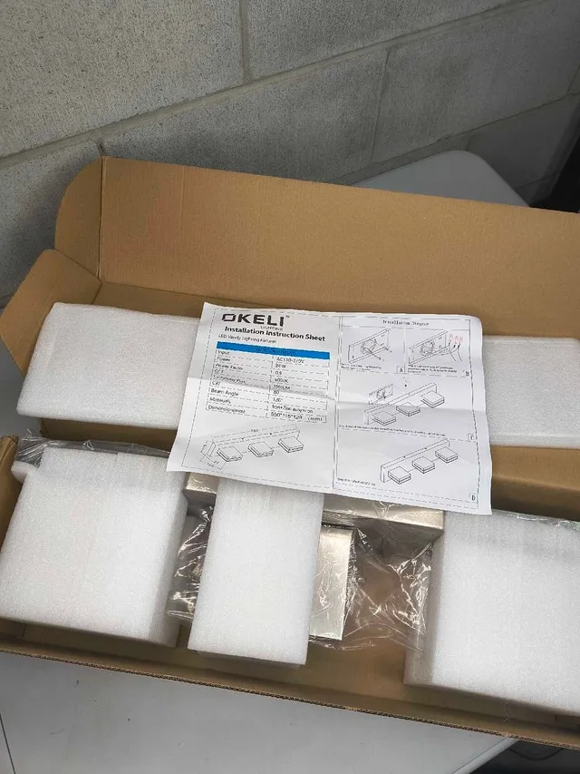 OKELI 24" Modern Vanity Light – LED Bathroom Wall image indicator(2)