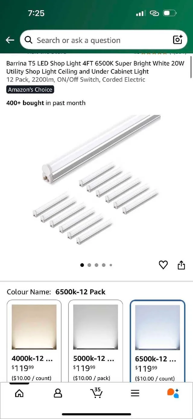 Barrina T5 LED Shop Light 4FT 6500K Super Bright White