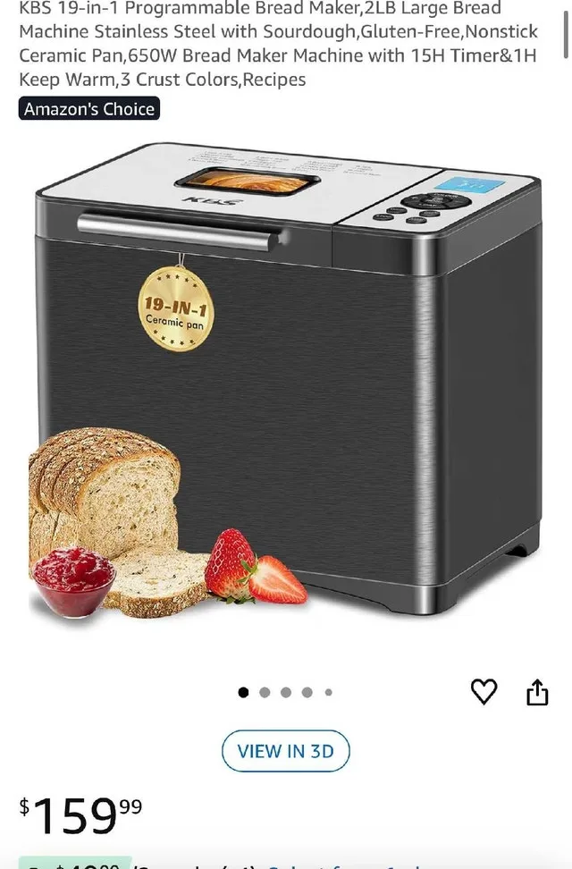 KBS Bread Maker - 2 lb, 19 Programs image indicator(2)