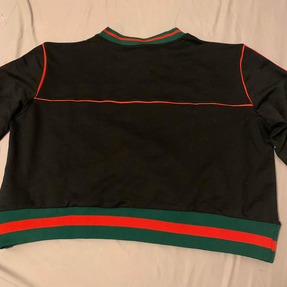 Adidas Black and Red Long Sleeve Shirt and Shorts Pants Set - photo 4