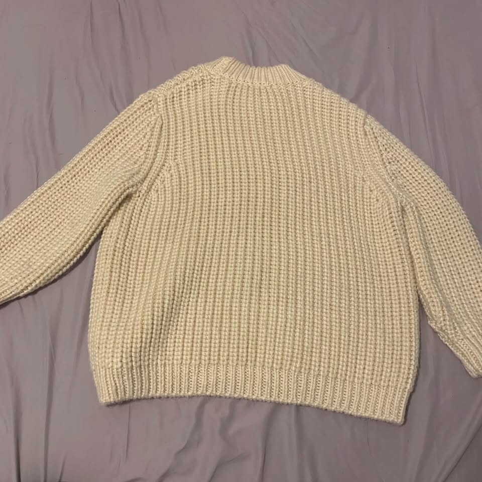 Zara Knit Thick Cream Sweater with Wool - photo 2