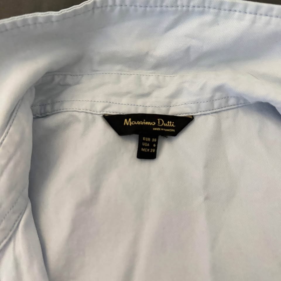 Massimo Dutti Baby Blue Blouse Shirt - photo 2