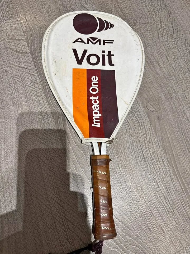 Vintage AMF Voit Impact One Racquetball Racket W/Cover thumbnail